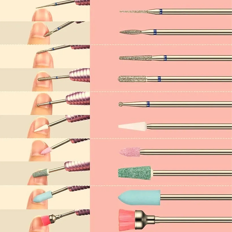 Juego Manicura Pedicura Broca Uña Cerámica Profesional 30pcs 5