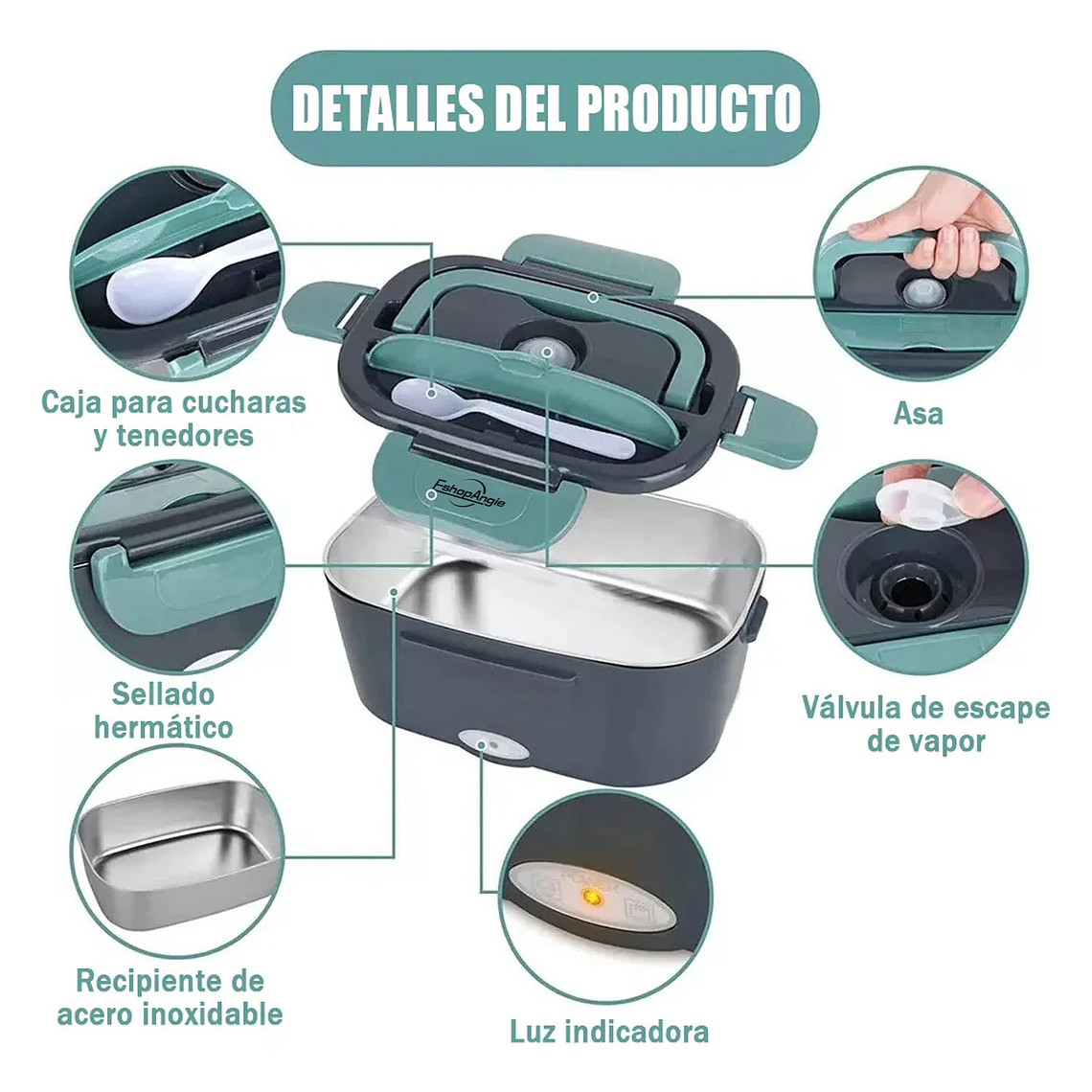 Lonchera Eléctrica Cigarrera Termo Comida Taper Lunch Box 3