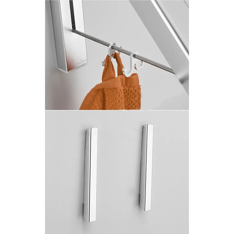 Colgador De Ropa Plegable Tendedero Retráctil Montado 4