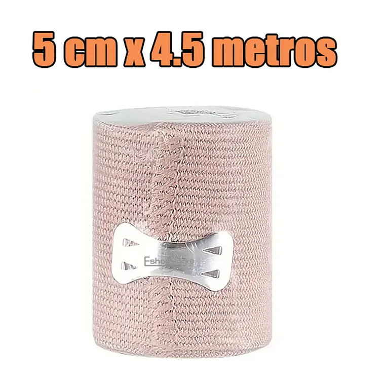 Pack 3 Venda Elástica Compresión 5cmx4.5m Vendaje Con Gancho 4