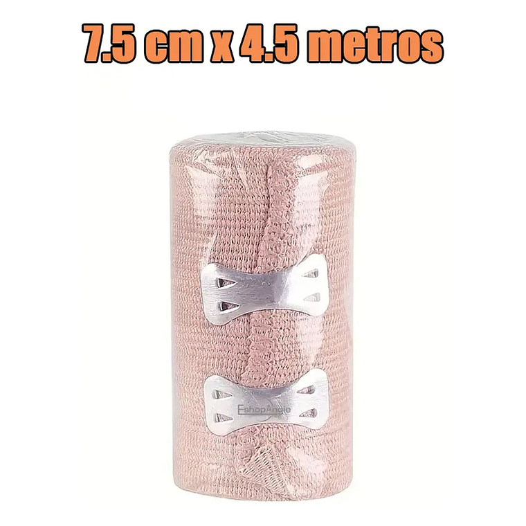 Pack 3 Venda Elástica Compresión 7.5cmx4.5m Vendaje + Gancho 2