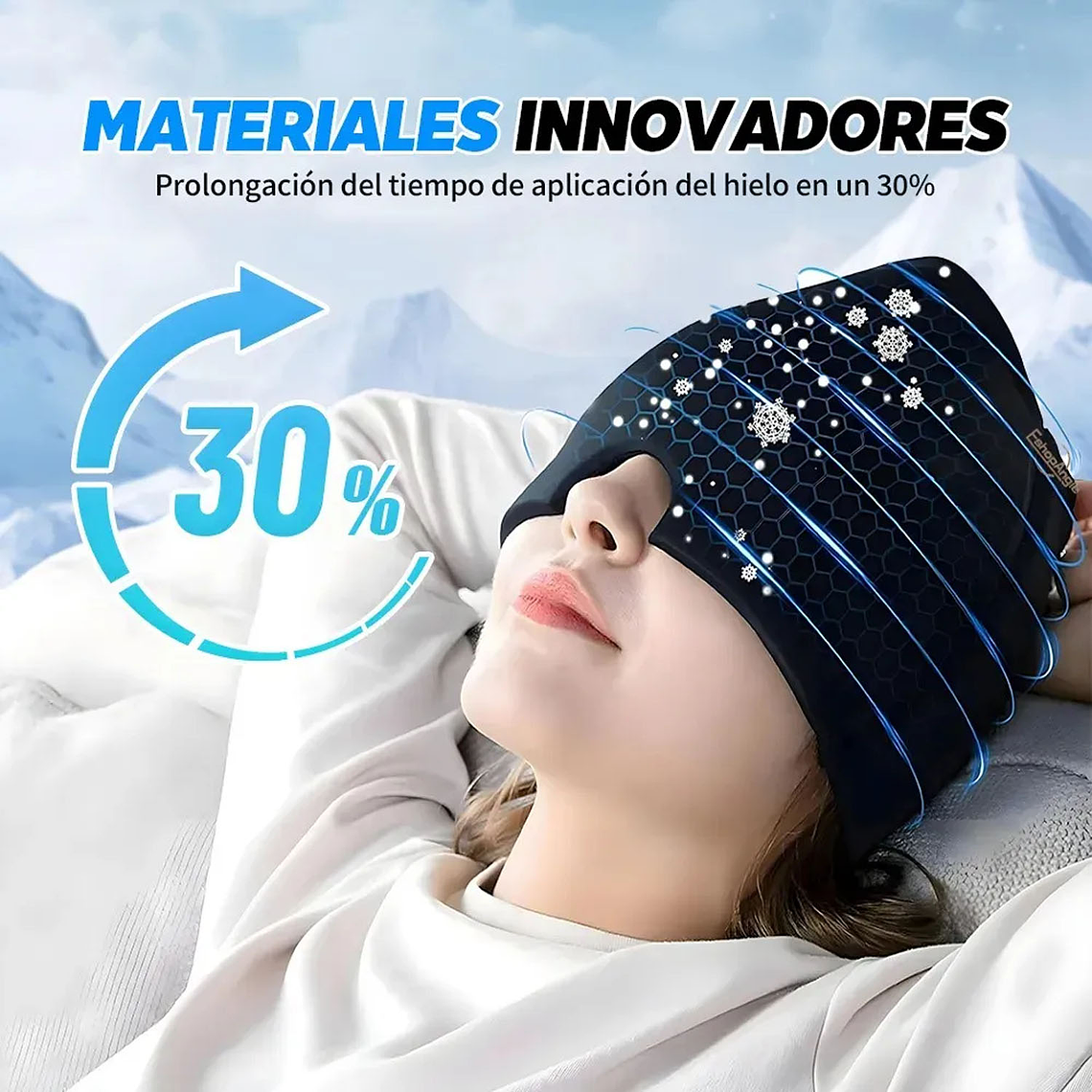 Antifaz Para Dormir Máscara Cubre Ojos Gel Frío Calor Gorro 4