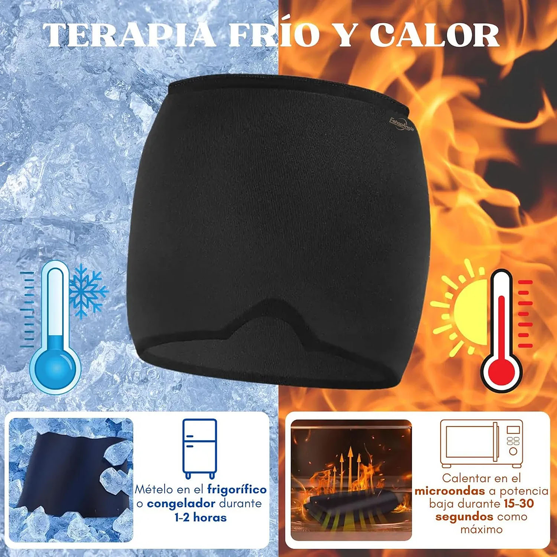 Antifaz Para Dormir Máscara Cubre Ojos Gel Frío Calor Gorro 6