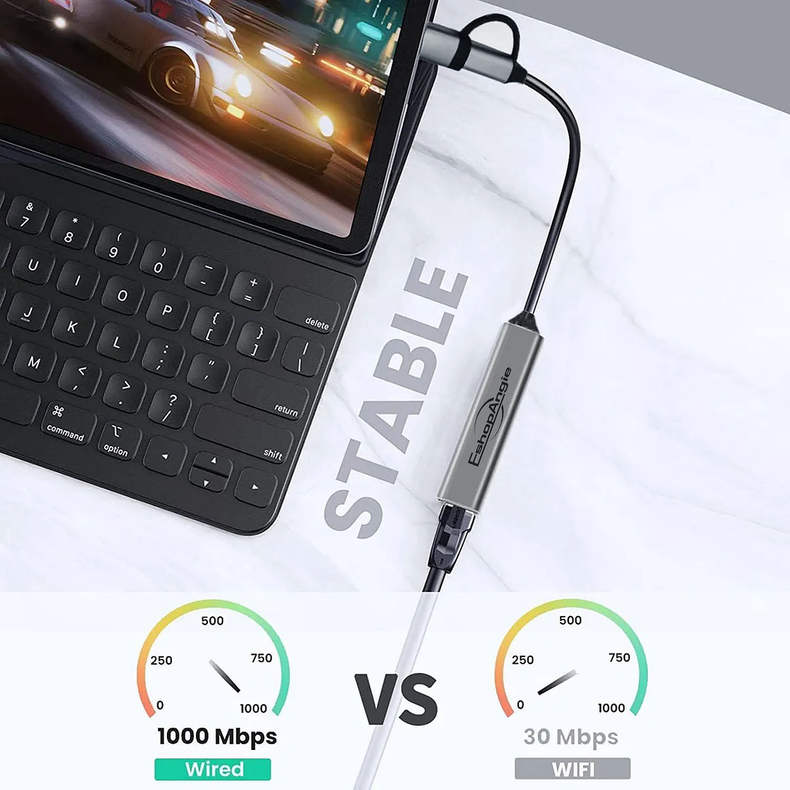 Adaptador Usb 3.0 Usb C A Rj45 Ethernet 10/100/1000mbps 2