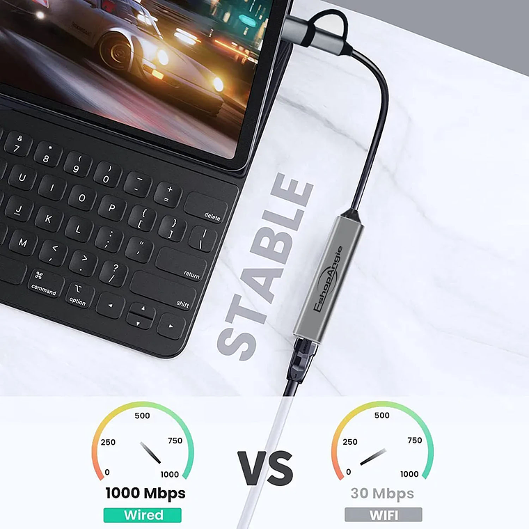 Adaptador Usb 3.0 Usb C A Rj45 Ethernet 10/100/1000mbps 2