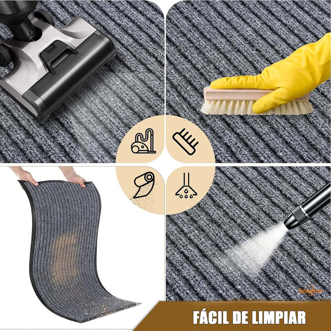 Alfombra Tapete Limpiapiés Para Entrada Exterior 60x40cm 4