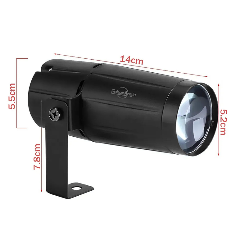 Foco Luz De Escenario Led Blanco Para Bola Disco Espejo 3w 7