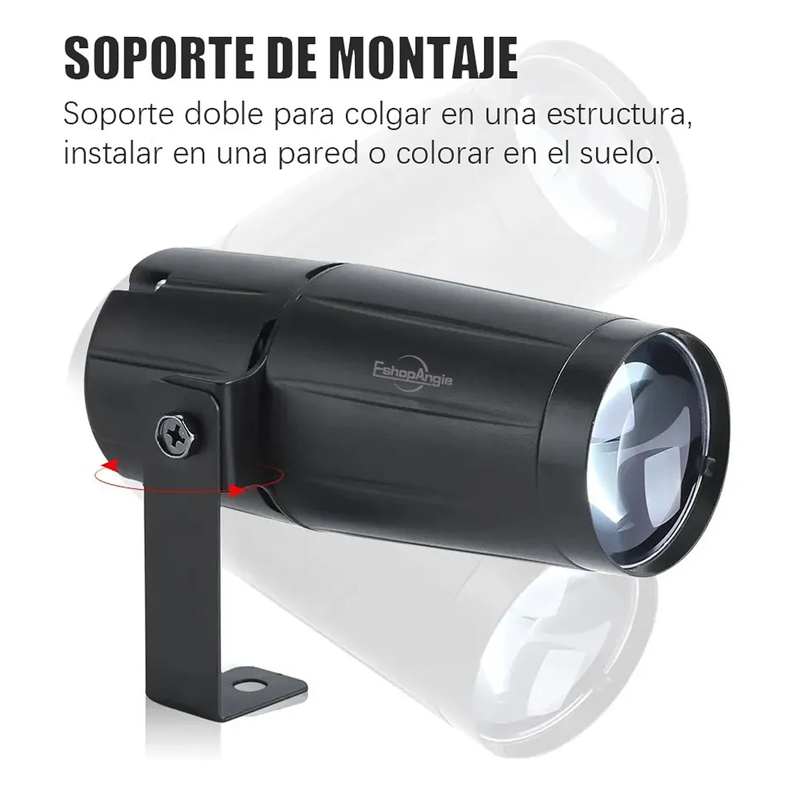Foco Luz De Escenario Led Blanco Para Bola Disco Espejo 3w 3