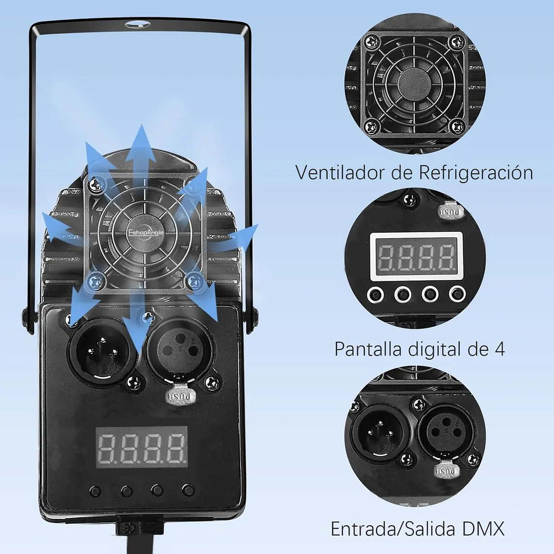Luz Para Bola De Discoteca, Proyector De Espejo Rgb 15w Dmx 3