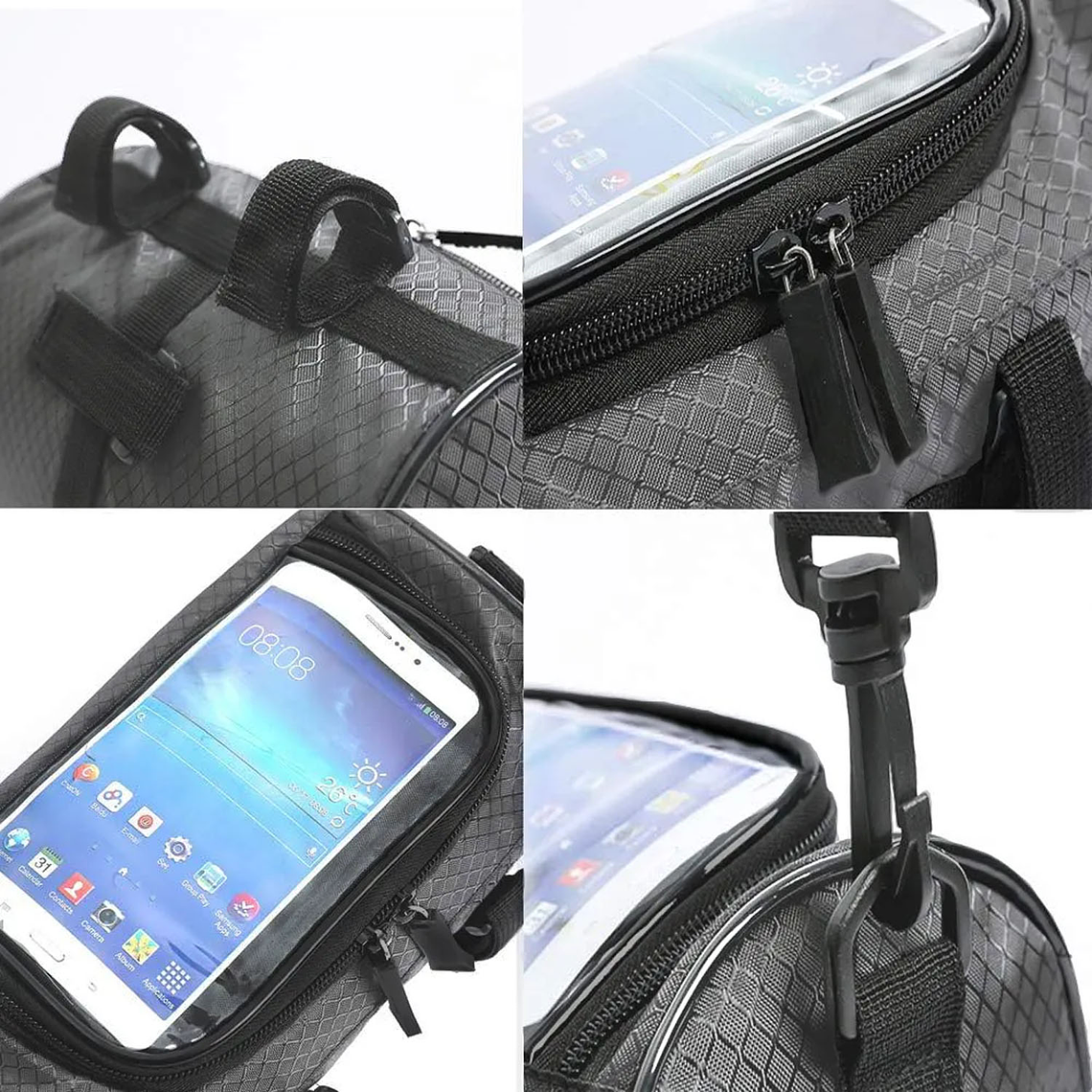 Kit 2 Bolso Bicicleta Portacelular Herramients Touch Alforja 3