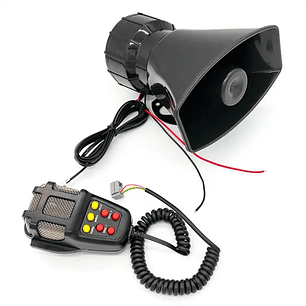 Megáfono Bocina Policial Sirena Carabinero 100w 12v