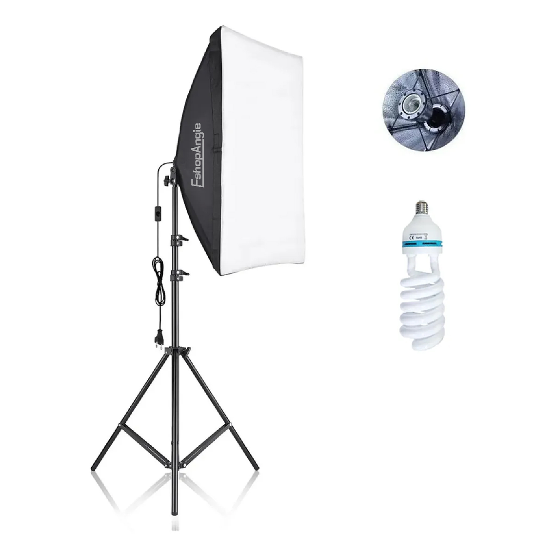 Kit De Iluminación Softbox Estudio De Fotografía + Ampolleta 1