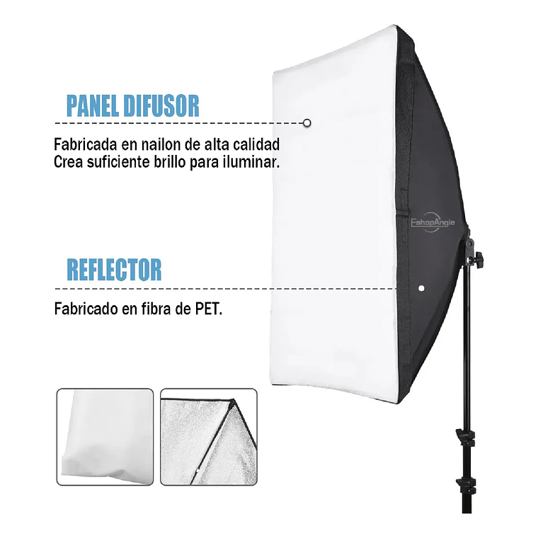 Kit De Iluminación Softbox Estudio De Fotografía + Ampolleta 2