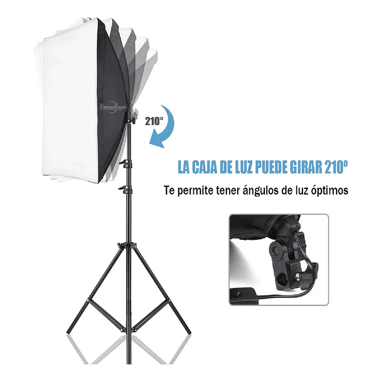 Kit De Iluminación Softbox Estudio De Fotografía + Ampolleta 3
