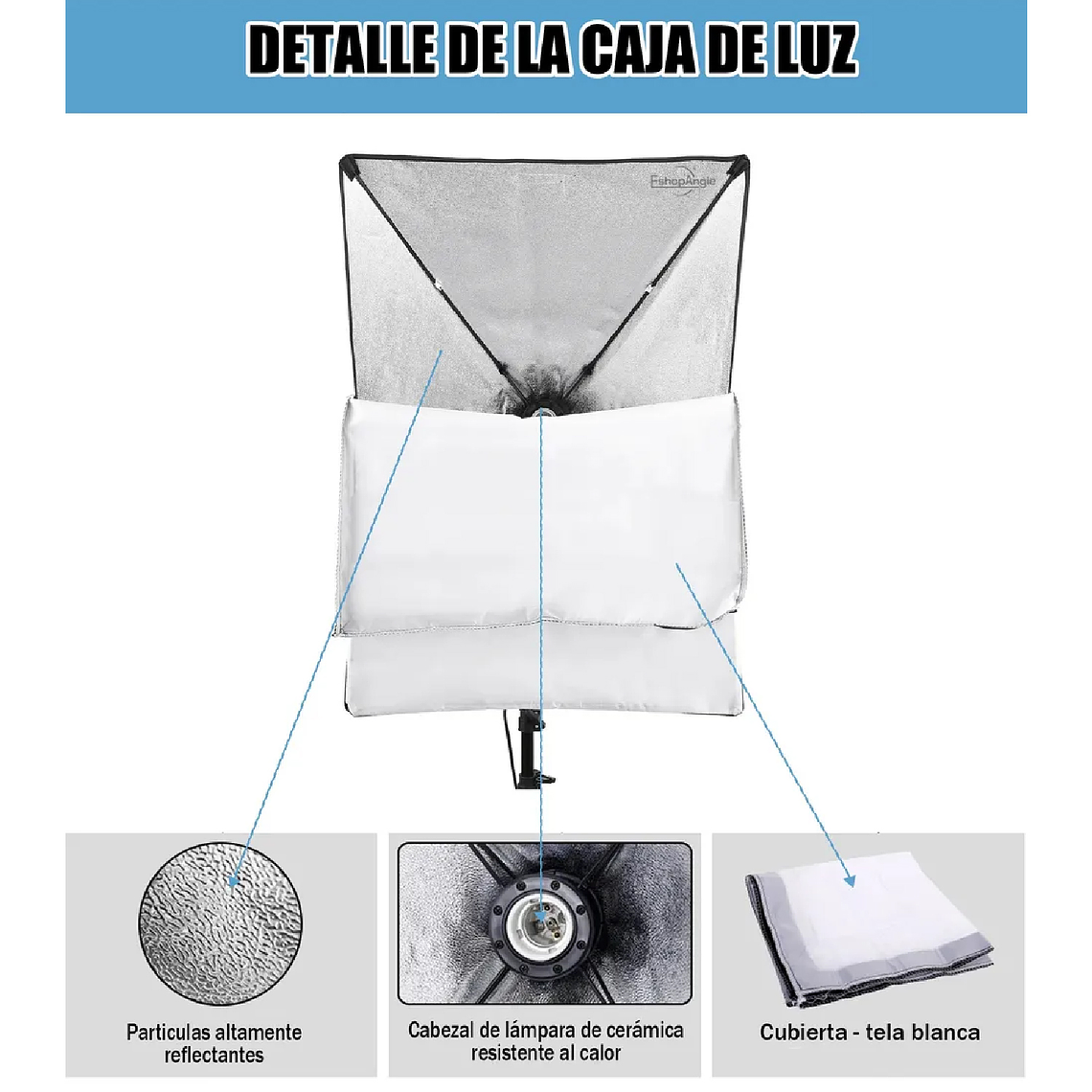 Kit De Iluminación Softbox Estudio De Fotografía + Ampolleta 4