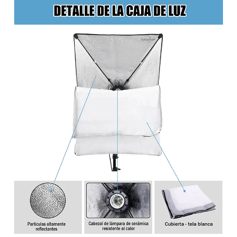 Kit De Iluminación Softbox Estudio De Fotografía + Ampolleta 4