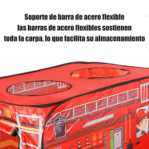 Carpa Infantil De Bombero Plegable Para Niños Niñas Verano