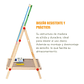 Pizarra Atril Para Niños 2 En 1 Doble Madera + Tiza Y Plumón - Miniatura 3