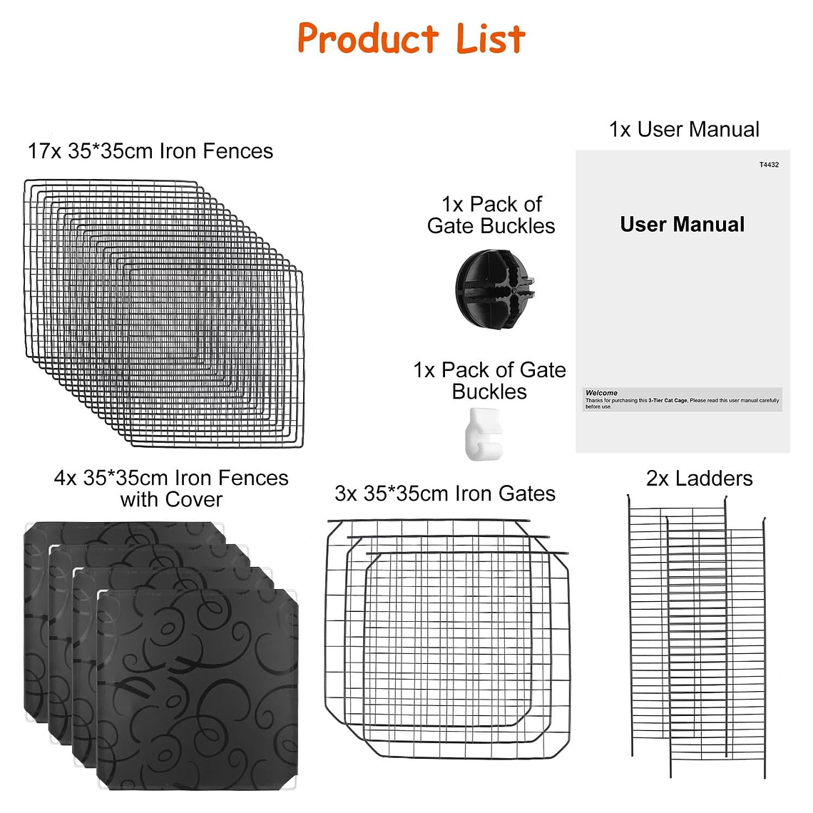Jaula Corral Armable De 3 Niveles Para Mascotas 24 Paneles 5