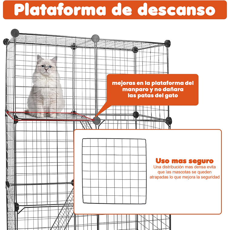 Jaula Corral Armable De 3 Niveles Para Mascotas 24 Paneles 3