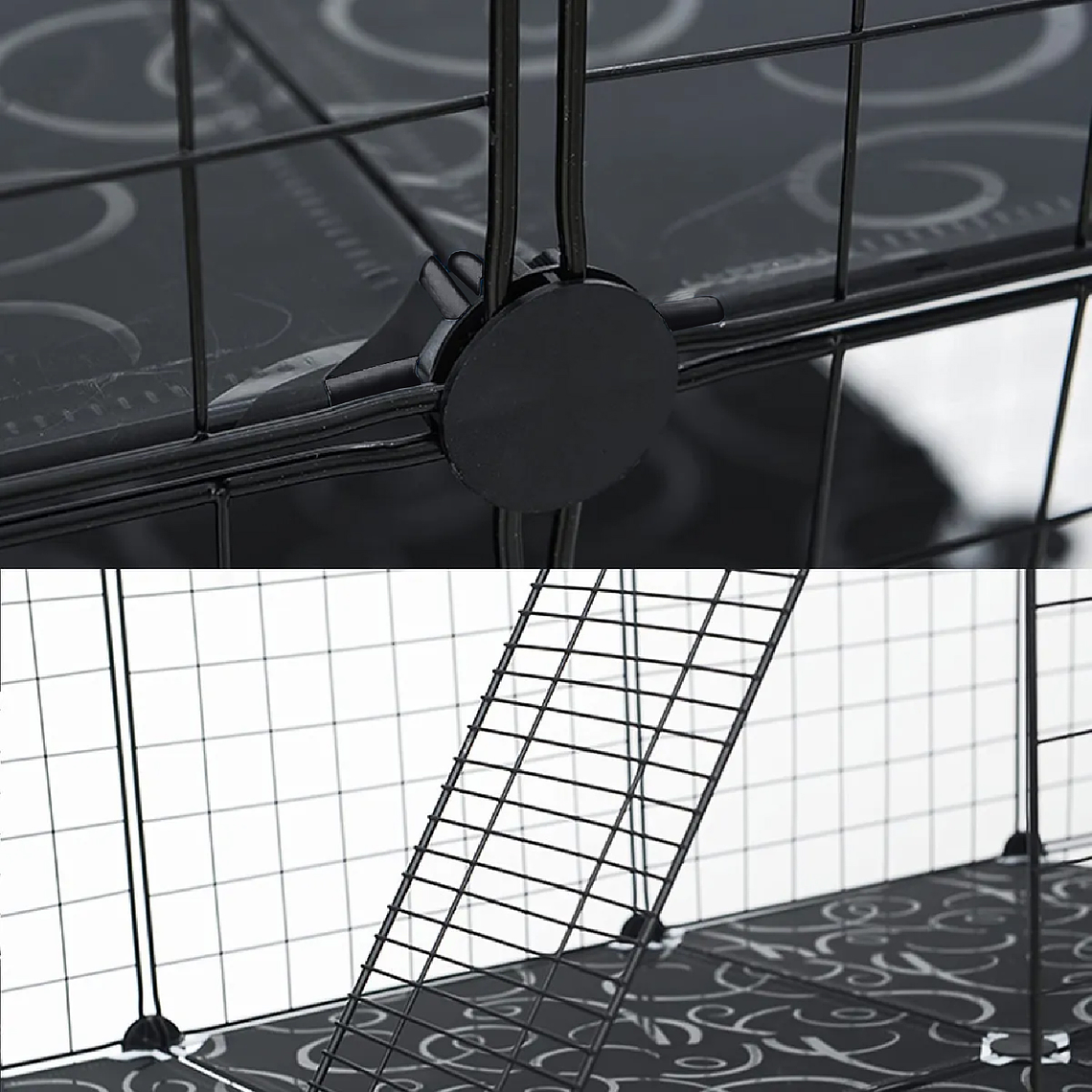 Jaula Corral Armable De 3 Niveles Para Mascotas 24 Paneles 4