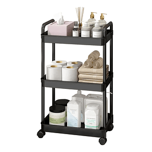 Carrito Organizador Con Ruedas Asas Multiuso 3 Niveles