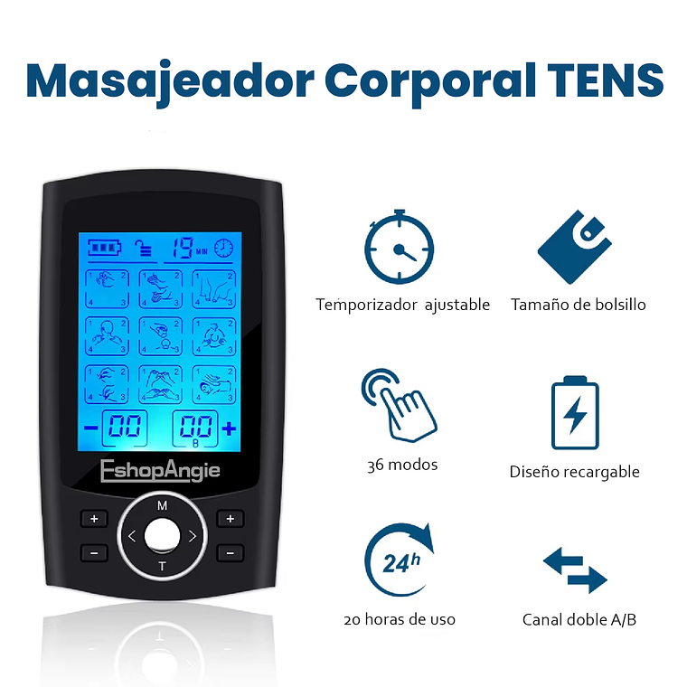 Tens Electroestimulador Muscular Electroterapia 36 Modos 2