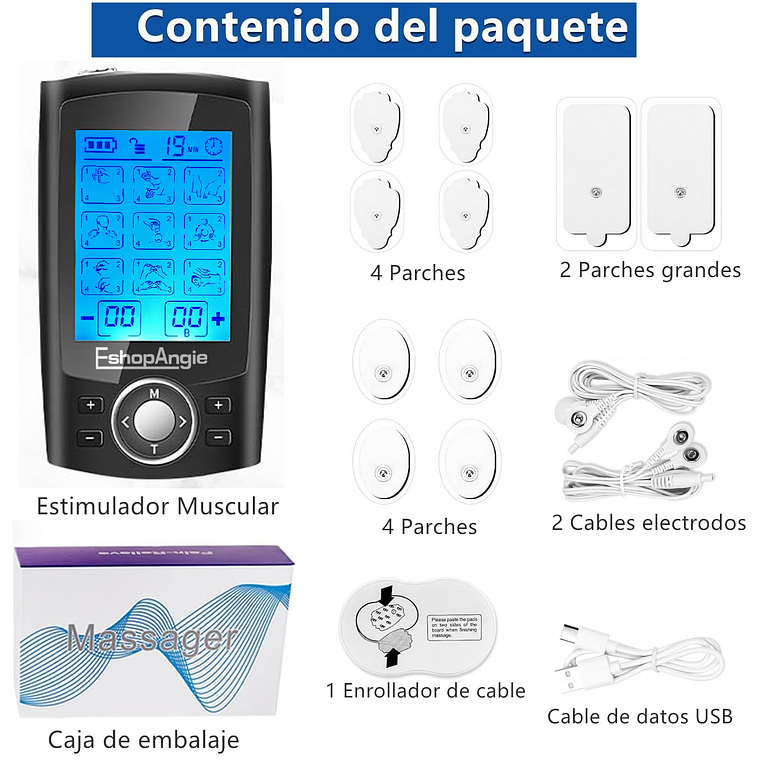 Tens Electroestimulador Muscular Electroterapia 36 Modos 4