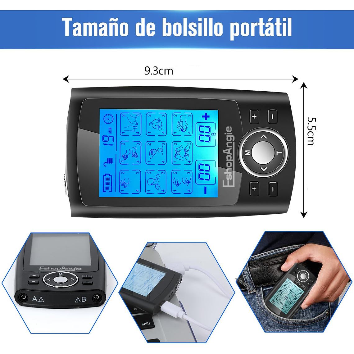 Tens Electroestimulador Muscular Electroterapia 36 Modos 6