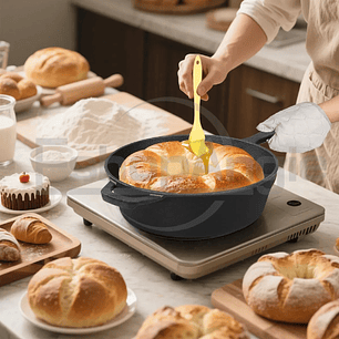 Sartenes De Hierro Fundido Gruesa Doble Uso 26cm