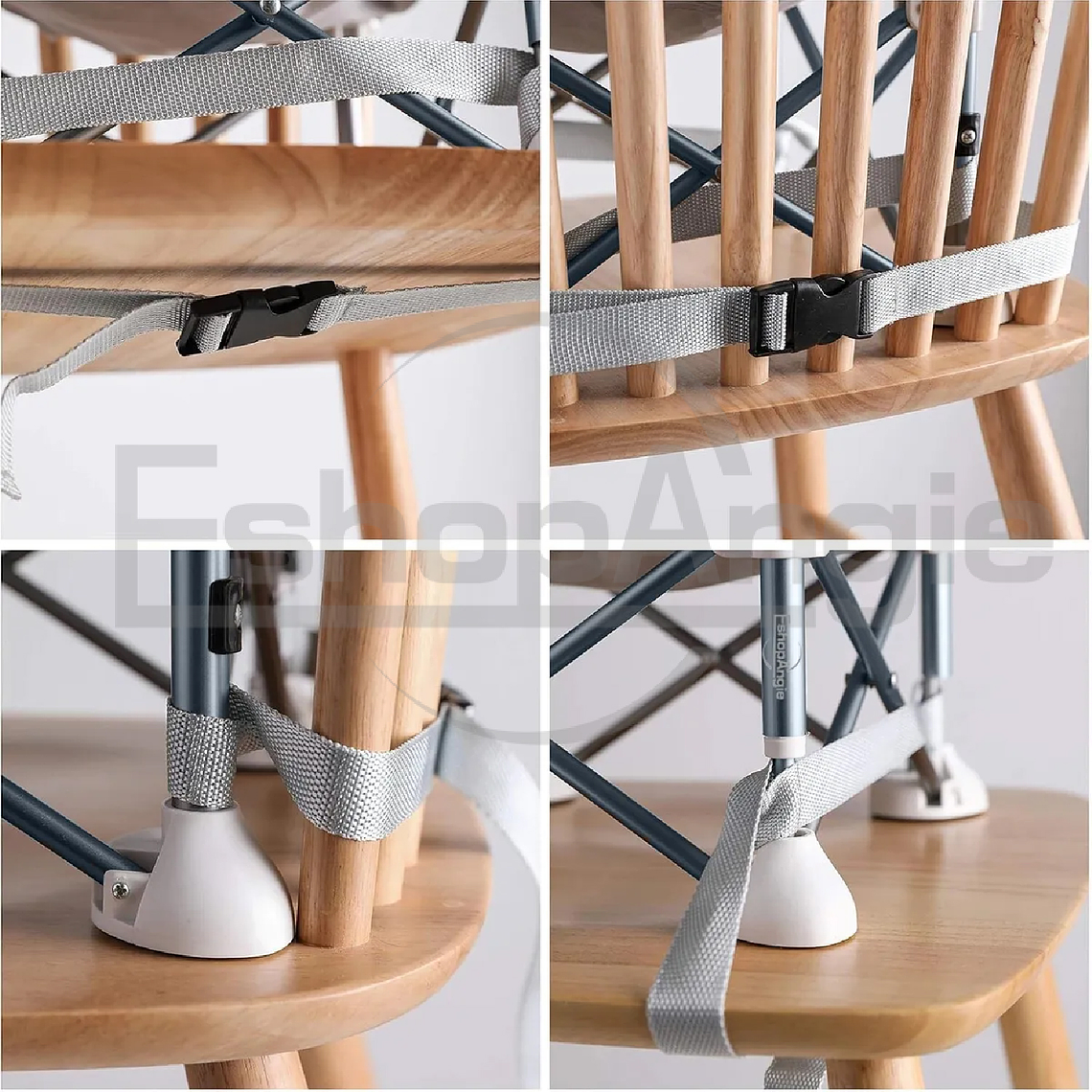 Silla Comedor Portátil Silla Bebes Niños Asiento Plegable 6
