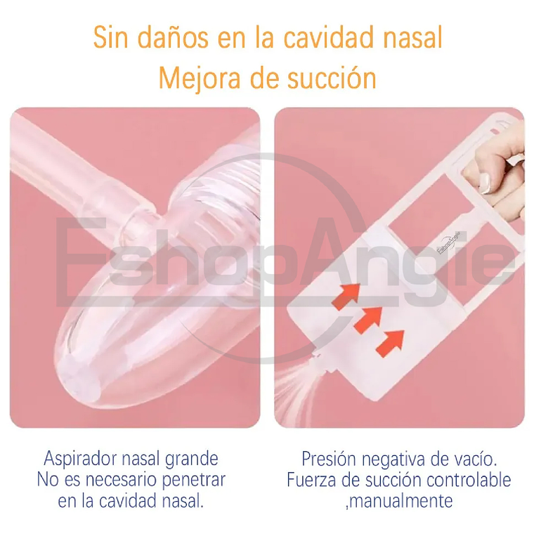Aspirador Nasal Para Bebes Niños Saca Mocos Con Deposito Transparente 5