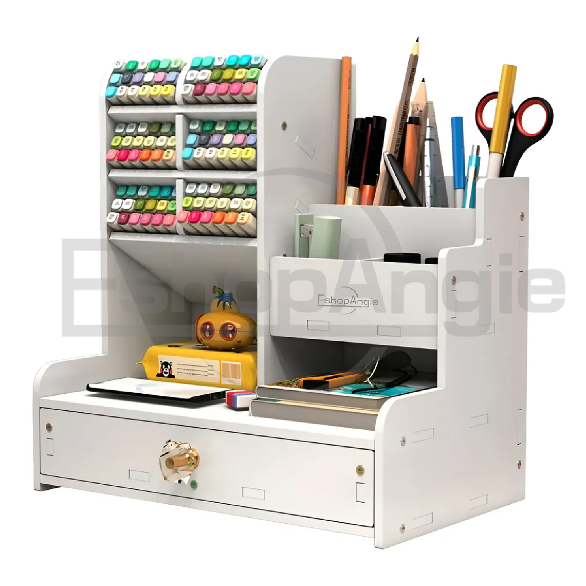 Organizador Portalápices De Escritorio Oficina Con Cajón 1