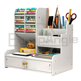 Organizador Portalápices De Escritorio Oficina Con Cajón