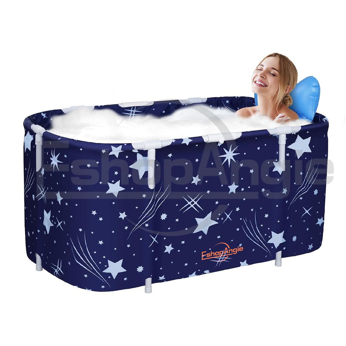 Bañera Plegable Portátil Adultos Y Niños Balde Spa 110×55cm 1