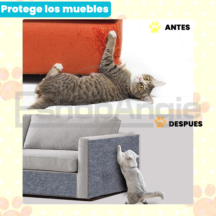 Autoadhesivo Rascador De Gatos P/ Esquina Y Pared 30×200cm