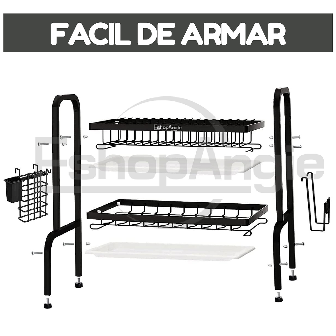 Secador Escurridor De Platos 2 Niveles 5