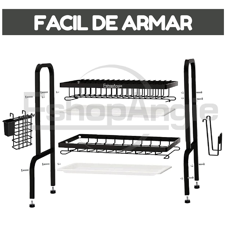 Secador Escurridor De Platos 2 Niveles 5