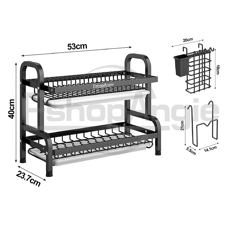 Secador Escurridor De Platos 2 Niveles 6