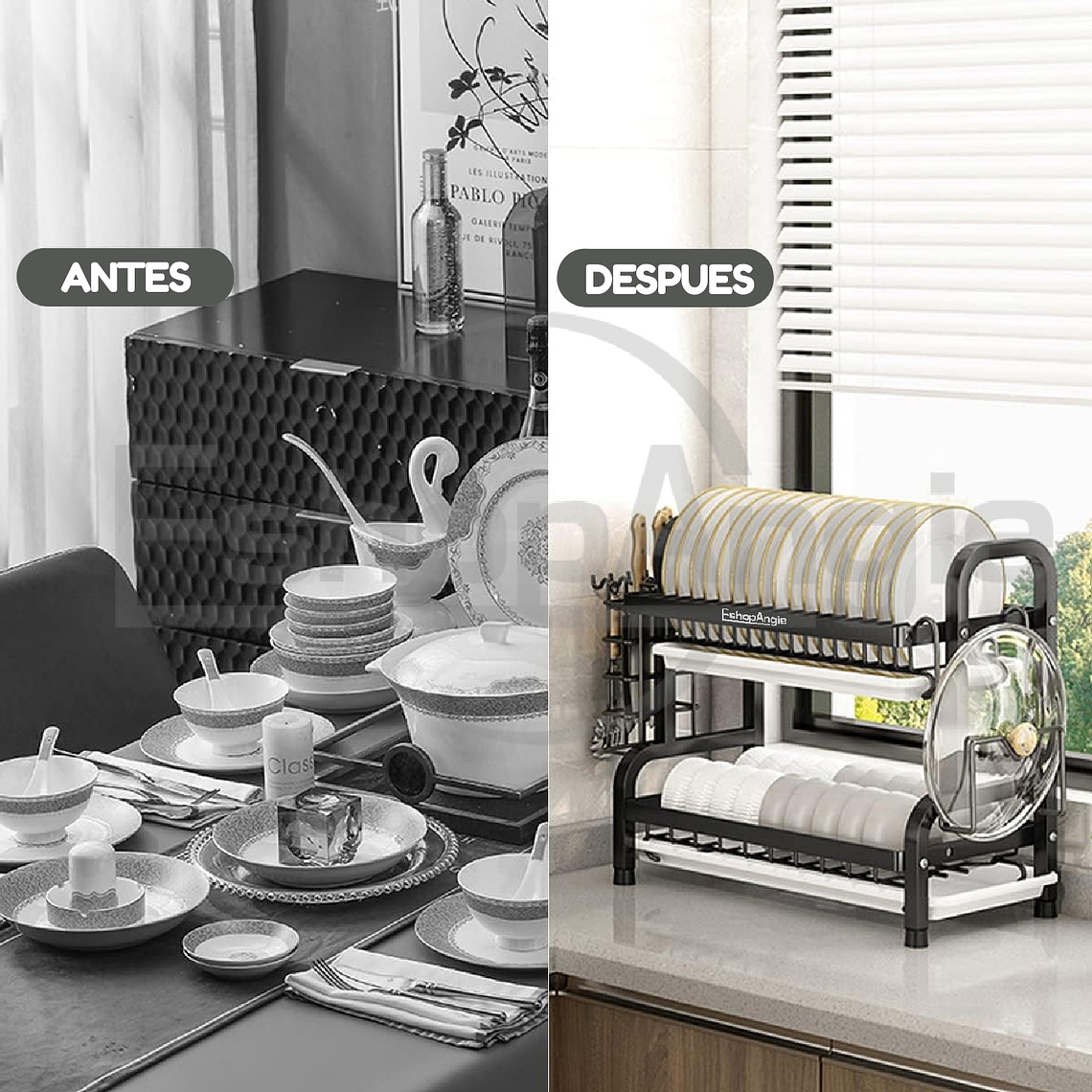 Secador Escurridor De Platos 2 Niveles 4