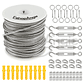 Kit De Cable Tensor De Acero De 30m Gancho Galvanizado - Miniatura 1