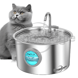 Bebedero Fuente De Agua Gatos Mascotas Automatico Acero 3.2l Acero Inoxidable