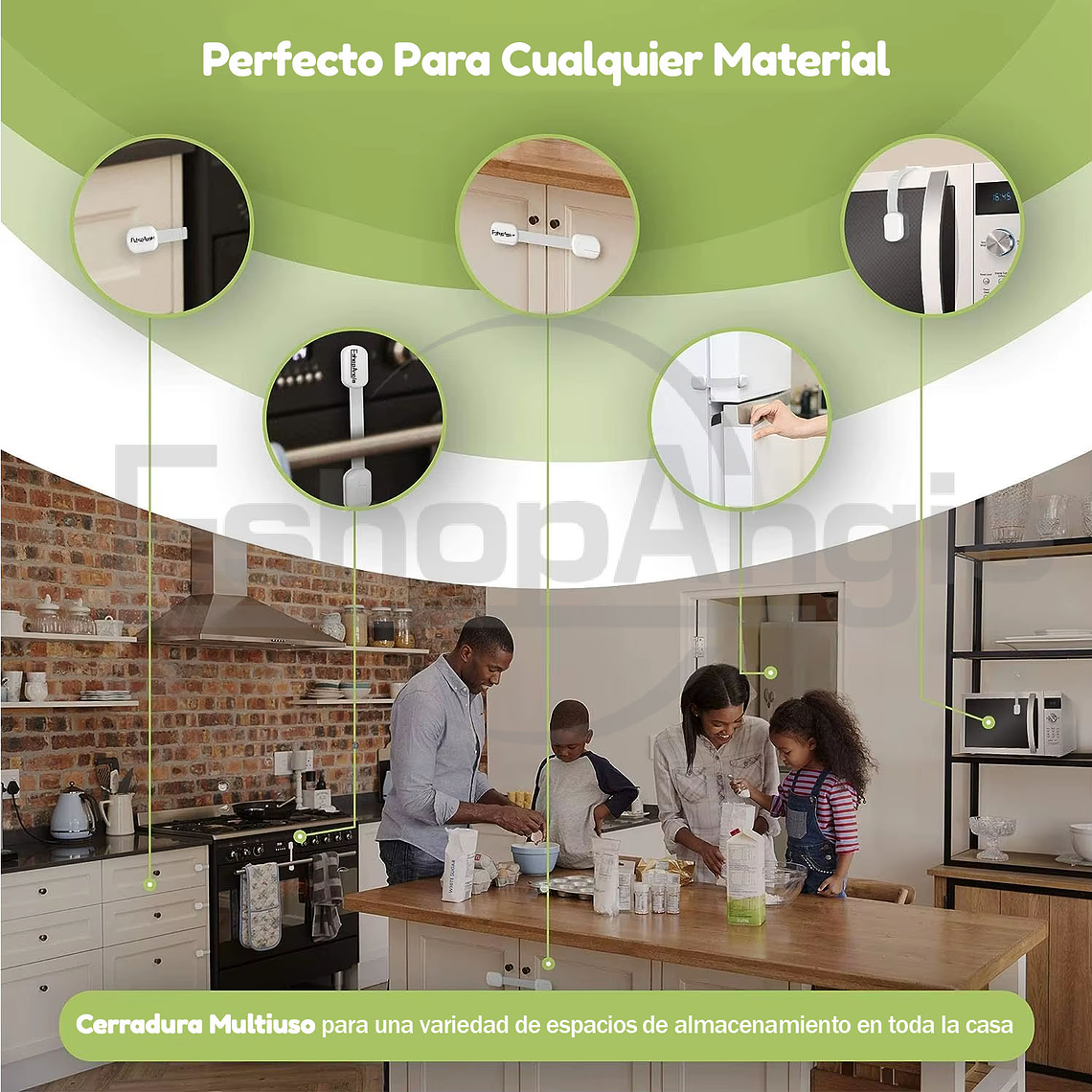 10 Seguros Para Puerta Cajones Refrigerador Bebe Protectores 6