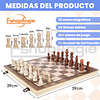 Tablero De Ajedrez Magnético De Madera 39x39cm