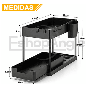 Organizador De Cocina Estante De Almacenamiento De 2 Niveles