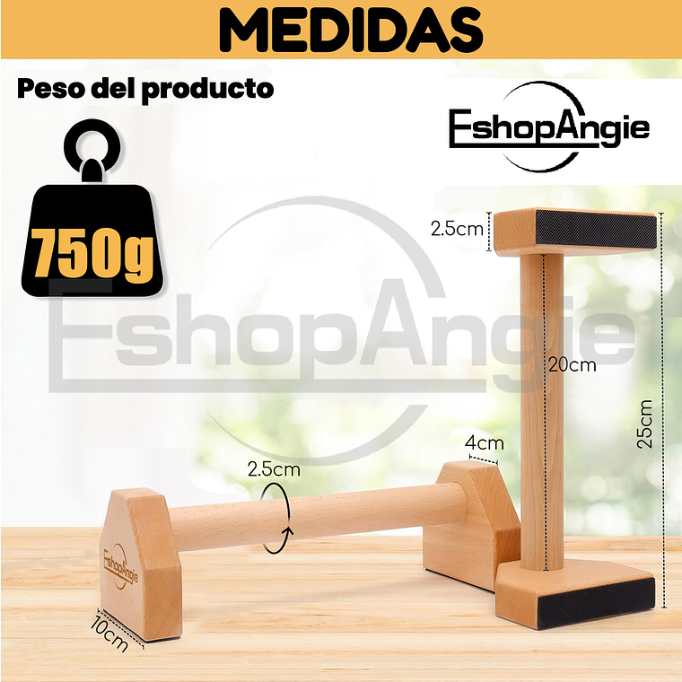 Mini Paralelas De Madera Calistenia Fitness Barra 5