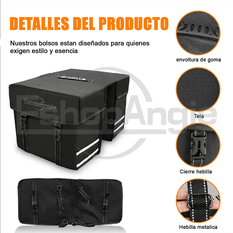 Alforja Para Bicicleta Bolso Doble Capacidad 25 Litros 5