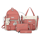 Mochila Urbana Escolar Viaje Estilo Coreano 4 Piezas - Miniatura 2