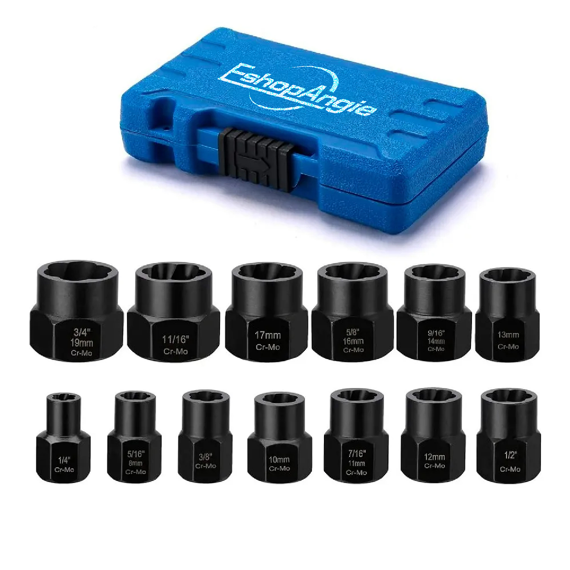 Kit De Dados Herramientas Juego Dados Extractores 1/4 A 19mm 1