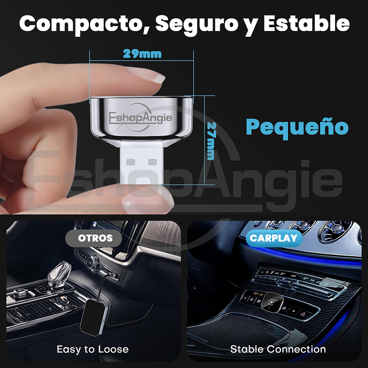 Adaptador Automático Inalámbrico 2 En 1 Para Carplay/android 7